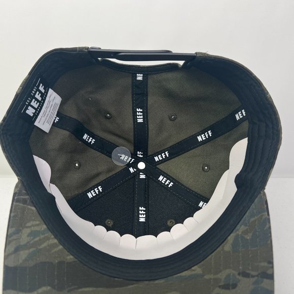 Neff Men's Tilted Patch SB Snapback Hat - GREEN CAMO One Size NWT - Picture 6 of 8